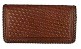 Leather WalletBROWN LACED BASKETWEAVE ROPER'S WALLET - Leather CraftBrownCatalog 2019Saving Shepherd
