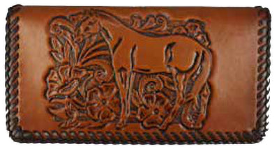 Leather WalletBROWN LACED HORSE ROPER'S WALLET - Country LeatherBrownCatalog 2019Saving Shepherd