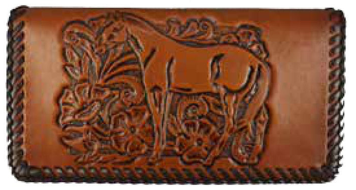 Leather WalletBROWN LACED HORSE ROPER'S WALLET - Country LeatherBrownCatalog 2019Saving Shepherd