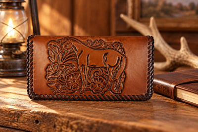 Leather WalletBROWN LACED HORSE ROPER'S WALLET - Country LeatherBrownCatalog 2019Saving Shepherd