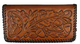 Leather WalletBROWN LACED OAK LEAF ROPER'S WALLET - Ranch StyleBrownCatalog 2019Saving Shepherd