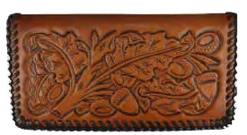 Leather WalletBROWN LACED OAK LEAF ROPER'S WALLET - Ranch StyleBrownCatalog 2019Saving Shepherd