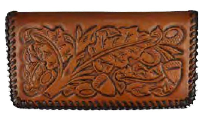 Leather WalletBROWN LACED OAK LEAF ROPER'S WALLET - Ranch StyleBrownCatalog 2019Saving Shepherd