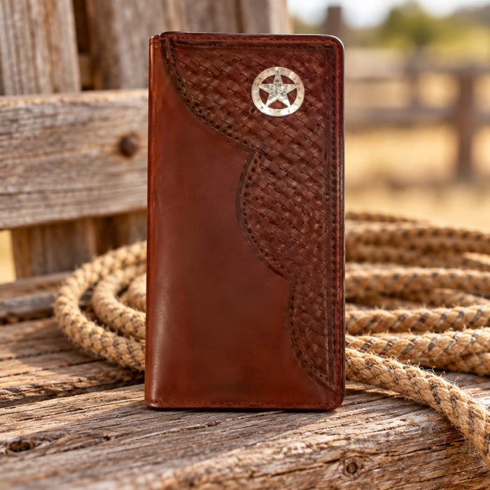 Leather WalletBROWN STAR ROPER'S WALLET - Ranch StyleBrownCatalog 2019Saving Shepherd
