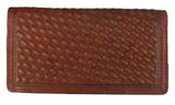 Leather WalletBROWN STITCHED BASKETWEAVE ROPER'S WALLET - HandcraftedBrownCatalog 2019Saving Shepherd