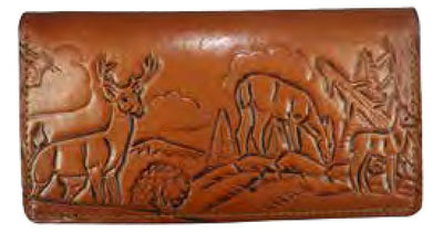 Leather WalletBROWN STITCHED DEER ROPER'S WALLET - Ranch StyleBrownCatalog 2019Saving Shepherd