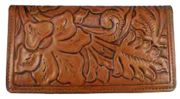 Leather WalletBROWN STITCHED FLORAL SCROLL ROPER'S WALLET - HandmadeBrownCatalog 2019Saving Shepherd