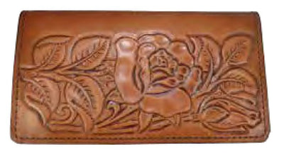Leather WalletBROWN STITCHED ROSE ROPER'S WALLET - Country LeatherBrownCatalog 2019Saving Shepherd