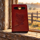 Leather WalletREDDISH BROWN ROSE CONCHO ROPER'S WALLET - Ranch StyleBrownCatalog 2019Saving Shepherd