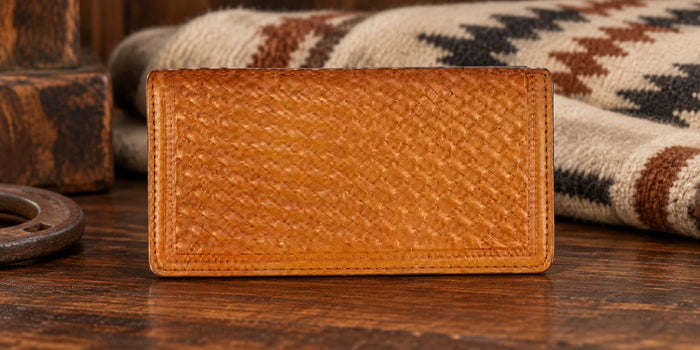 Leather WalletTAN STITCHED BASKETWEAVE ROPER'S WALLET - Saddle StyleCatalog 2019Coblentz LeatherSaving Shepherd