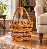 Magazine BasketLarge Wood-Splint Magazine Basket | Amish MadeAmerican-HandcraftedAmish-HandwovenSaving Shepherd