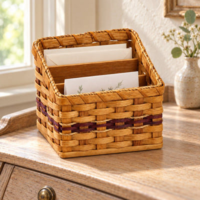 Mail OrganizerLetter Holder | Amish Handwoven WoodAmerican-HandcraftedAmish-HandwovenSaving Shepherd