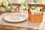 Napkin BasketLarge Napkin Basket with Leather Handles | Amish HandwovenAmerican-HandcraftedAmish-HandwovenSaving Shepherd