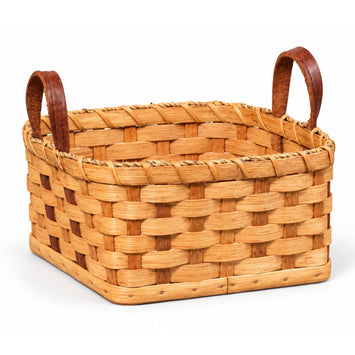 Napkin BasketMedium Napkin Basket with Leather Handles | Amish HandwovenAmish-HandwovenbasketsSaving Shepherd