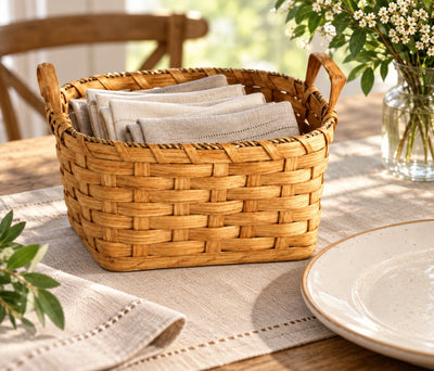 Napkin BasketNapkin Holder Basket | Handwoven by Amish ArtisansAmerican-HandcraftedAmish-HandwovenSaving Shepherd