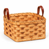 Napkin BasketSmall Napkin Basket with Leather Handles | Amish HandwovenAmerican-HandcraftedAmish-HandwovenSaving Shepherd