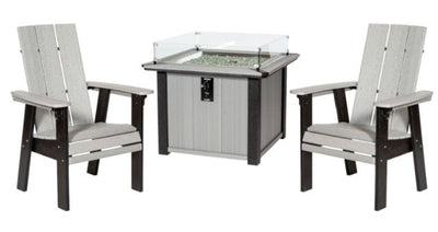 Outdoor Furniture3 PIECE KENSINGTON FIRE PIT SET - 35"sq Fire Table & 2 Casual ChairsAdirondackchairSaving Shepherd