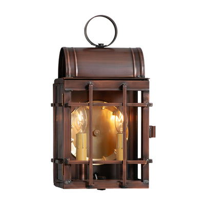 Outdoor Wall LightingCarriage House Two-Light Outdoor Wall LanternCategory: Outdoor Wall LightingFinish: Antique CopperSaving Shepherd