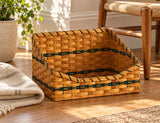 Pet Bed BasketSmall Pet Bed Basket with Optional Plaid Cushion | Amish HandwovenAmerican-HandcraftedAmish-HandwovenSaving Shepherd