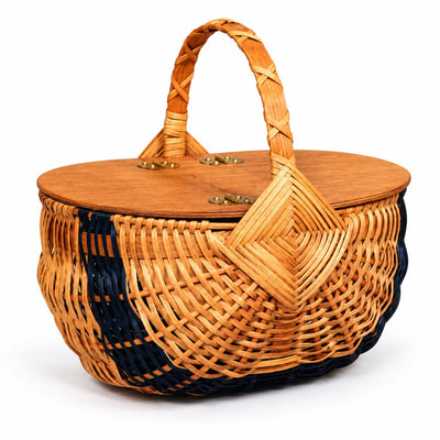 Picnic BasketPicnic Basket with Hinged Lids | Handwoven by Amish ArtisansAmerican-HandcraftedAmish-HandwovenSaving Shepherd