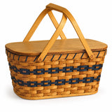 Picnic BasketSmall Picnic Basket with Wooden Tray | Amish HandwovenAmerican-HandcraftedAmish-HandwovenSaving Shepherd