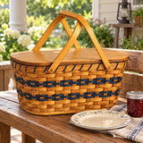 Picnic BasketSmall Picnic Basket with Wooden Tray | Amish HandwovenAmerican-HandcraftedAmish-HandwovenSaving Shepherd
