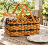 Picnic BasketSmall Wood-Splint Picnic Basket | Amish HandwovenAmerican-HandcraftedAmish-HandwovenSaving Shepherd