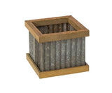 Planter BoxCrimped Tin Planter Boxes with Wooden Accents | USA HandcraftedhandmadeSaving Shepherd
