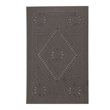 Punched Tin PanelsExtended Diamond Tin Cabinet Panels — Single, Set of 2 or 4Category: Cabinet PanelsFinish: Kettle BlackSaving Shepherd