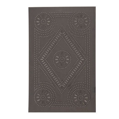 Punched Tin PanelsExtended Diamond Tin Cabinet Panels — Single, Set of 2 or 4Category: Cabinet PanelsFinish: Kettle BlackSaving Shepherd
