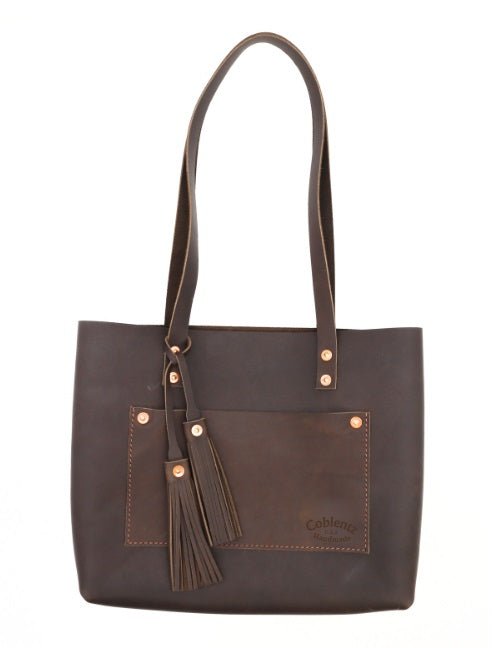 ROUTE 62 LEATHER SHOULDER TOTE BAG PURSE | Amish Handmade in USA