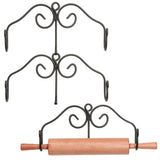 Rolling Pin HolderROLLING PIN RACK - Expandable Wrought Iron Kitchen Wall Mount HolderadjustableAmish BlacksmithSaving Shepherd