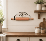 Rolling Pin HolderROLLING PIN RACK - Expandable Wrought Iron Kitchen Wall Mount HolderadjustableAmish BlacksmithSaving Shepherd