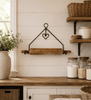 Rolling Pin HolderROLLING PIN RACK with HEART - Wrought Iron Kitchen Wall Mount HolderAmish BlacksmithcaddySaving Shepherd
