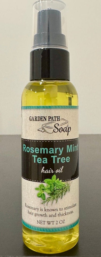 ShampooROSEMARY MINT TEA TREE HAIR OIL - Amish Handcrafted Shine Boosting Scalp & Hair Treatmentgeneral healthhair oilSaving Shepherd