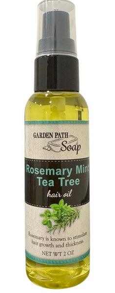 ShampooROSEMARY MINT TEA TREE HAIR OIL - Amish Handcrafted Shine Boosting Scalp & Hair Treatmentgeneral healthhair oilSaving Shepherd