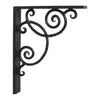 7.5-Inch Decorative Wrought Iron Shelf Brackets - Pair
