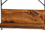 Shelf3 TIER MUSHROOM WOOD & WROUGHT IRON SHELVES - Amish Made Rustic Farmhouse ShelvesSaving Shepherd