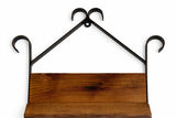 Shelf3 TIER MUSHROOM WOOD & WROUGHT IRON SHELVES - Amish Made Rustic Farmhouse ShelvesSaving Shepherd