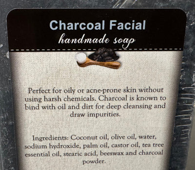 SoapCHARCOAL FACIAL BAR SOAP - Amish Handcrafted Purifying, Gentle & All - Naturalbar soapcharcoalSaving Shepherd