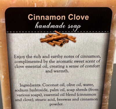 SoapCINNAMON CLOVE BAR SOAP - Amish Handcrafted Warm, Spiced & All - Naturalautumnbar soapSaving Shepherd