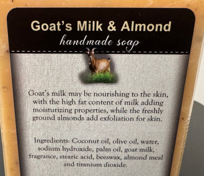 SoapGOAT'S MILK ALMOND BAR SOAP - Amish Handcrafted, Creamy, Nourishing & All - NaturalAlmondbar soapSaving Shepherd