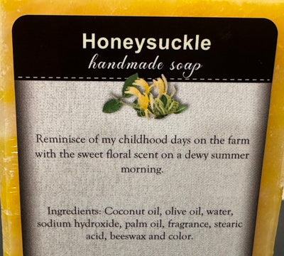 SoapHONEYSUCKLE BAR SOAP - All Natural Sweet Floral Scentbar soaphand soapSaving Shepherd