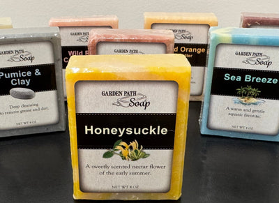 SoapHONEYSUCKLE BAR SOAP - All Natural Sweet Floral Scentbar soaphand soapSaving Shepherd