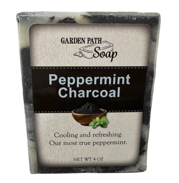 SoapPEPPERMINT CHARCOAL BAR SOAP - Amish Handcrafted Detoxifying, Cooling & All - Naturalbar soapcharcoalSaving Shepherd