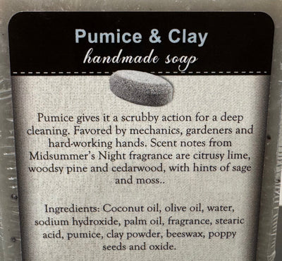 SoapPUMICE & CLAY BAR SOAP - Amish Handcrafted All Natural Deep Cleaningbar soaphand soapSaving Shepherd