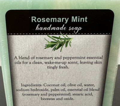 SoapROSEMARY MINT BAR SOAP - Amish Handcrafted Refreshing, Herbal Peppermintbar soaphand soapSaving Shepherd
