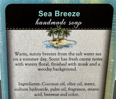 SoapSEA BREEZE BAR SOAP - All Natural Fresh Clean Mist Scentbar soaphand soapSaving Shepherd