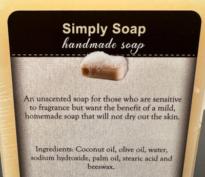 SoapSIMPLY SOAP - Amish Handcrafted Unscented, Gentle & All - Naturalbar soapfragranceSaving Shepherd