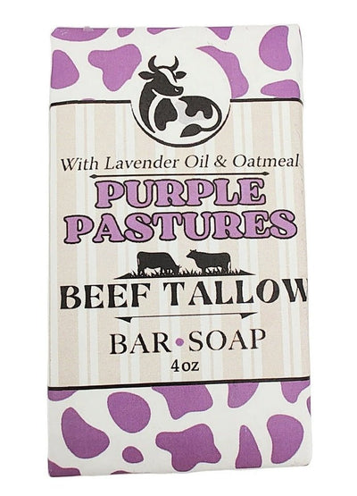 SoapTALLOW BAR SOAP - Grass Fed Beef Tallow Soothing Lavender & Colloidal OatmealACEbar soapSaving Shepherd